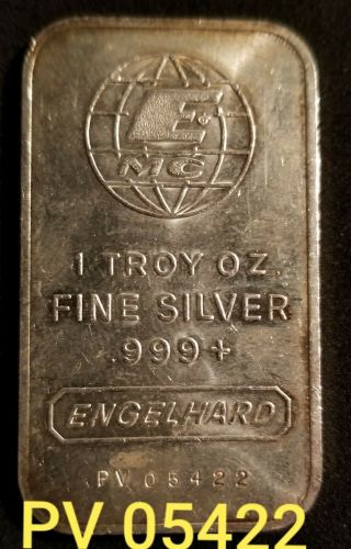 Engelhard,  Antique - Vintage - 1 Troy Oz.  999 Fine Silverbar - 1981 Series - Pv 05422