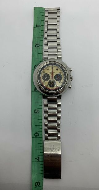 Vintage Tissot T12 Chronograph Stainless Watch cal Lemania 873 1970 ' s Mens 2