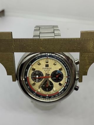 Vintage Tissot T12 Chronograph Stainless Watch cal Lemania 873 1970 ' s Mens 3