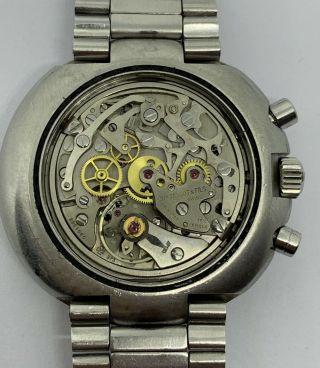 Vintage Tissot T12 Chronograph Stainless Watch cal Lemania 873 1970 ' s Mens 5