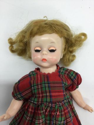 Vintage Madame Alexander Kins Wendy doll marked ALEX on back w/tagged clothes 4