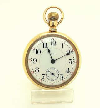 1908 Elgin Grade 240 Model 8 B.  W.  Raymond 18s 19j 10k Gold Filled Pocket Watch