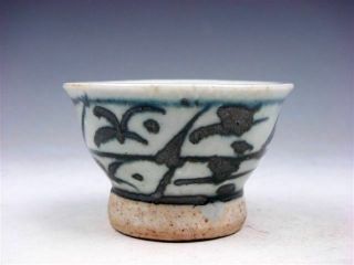 Antique Blue&white Glazed Porcelain Bamboo Hand Painted Tea Cup 04291907