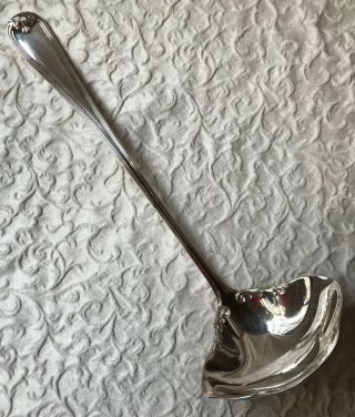 Lovely Vtg Gorham Heritage Italy Silverplate Large Serving Punch Ladle 12” Spoon