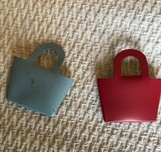 VINTAGE 1950’s Ginny Ginger Muffie purses Red & Blue 2