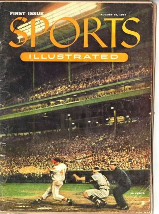 Vintage Rare First Issue Sports Illustrated August 16,  1954 Cards Incl