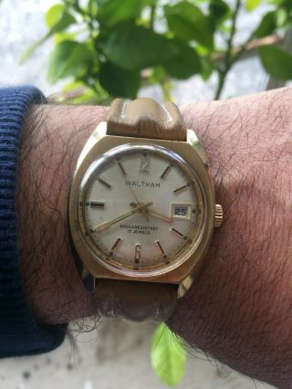 Vintage Waltham Shockresistant 17 Jewels Watch Orologio Montre Uhren