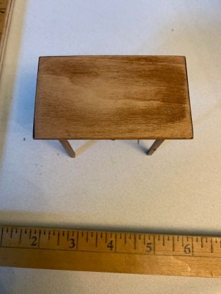 MINIATURE Table With Drawer WOOD DOLL HOUSE FURNITURE VINTAGE 2