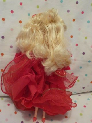 Gorgeous Happy Holidays Barbie Doll,  1993,  Red,  Gold Gown,  BlondeHair,  Mattel EXCD 3