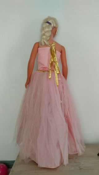 Vintage 1992 Mattel My Size Barbie Doll 3 Feet Tall pink & gold dress blond hair 7