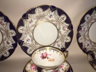 Antique Foley Porcelian Plates Crown Staffordshire Cups Saucers Store Marks NY 8