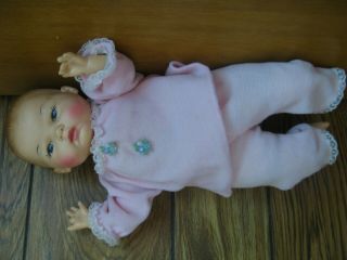 Vintage Horsman 1972 Bye Lo Baby Doll Rosy Cheek Cloth Body Vinyl Arms Legs Head