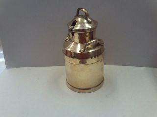Silver Plated Milk Churn Creamer/mustard With Ladle C.  1920s Novelty/miniature
