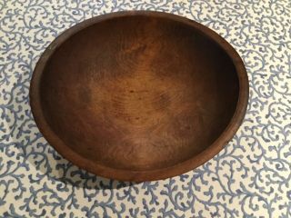Antique Primative Wooden Hand Turned Dough Bowl Carved Handmade 1800’s