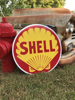 Antique Vintage Style Shell Oil Sign 4