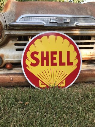 Antique Vintage Style Shell Oil Sign 5