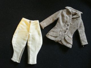 Vintage Barbie 1668 Riding In The Park Jacket And Pants Jodphers In Fair Cond