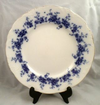 Antique Flow Blue Alfred Meakin Luton Pattern Dinner Plate,  10” Diameter