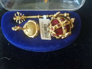 Antique Vintage Garnet Miniature Crown Prague,  The Crown Of Bohemia,  1347 - 1437