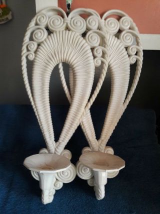 Vintage 1975 Burwood Wall Sconce Candle Holders