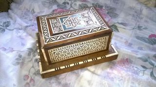 Old Vintage Anglo - Indian Sadeli Mosaic Cigarette Box