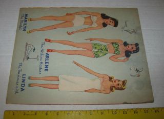 1941 CAREER GIRLS UNCUT PAPER TEENAGE TOY DOLL Cut - Outs Book 5