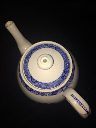 Antique Societe Ceramique Maestricht Crematic Teapot.  “Willow” Pattern. 2
