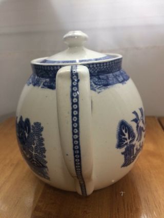 Antique Societe Ceramique Maestricht Crematic Teapot.  “Willow” Pattern. 7