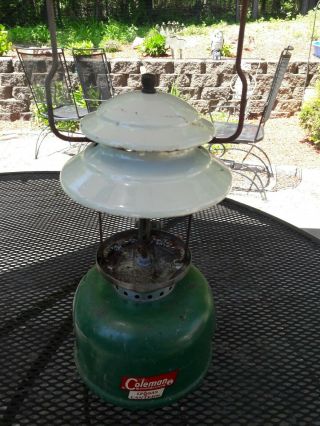 Vintage Antique Coleman 5122 L.  P.  Gas Lantern 4 70 Date Usa Green Mising Glass