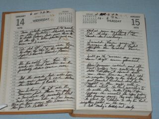 1970 Hand Written Daily Diary Many Entries