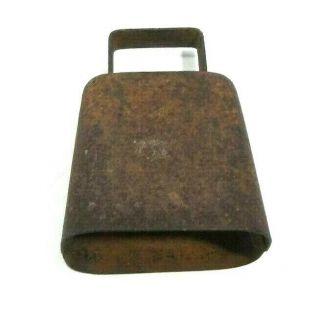 Vintage Antique Cowbell Cow Sheep Bell Metal Iron With Iron Clapper