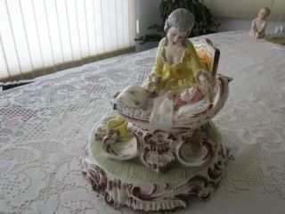 Antique Large Stunning Mother And Child Figurine Italy 3