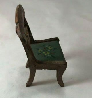Tynietoy Empire Chair with Green Seat and Hand Painted Flower Bouquet 5