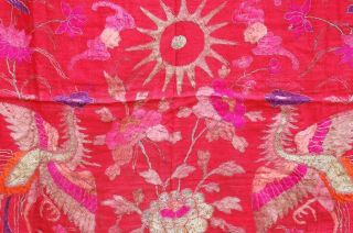 Antique Chinese Embroidery / Embroidered Fabric Textile Panel 31 