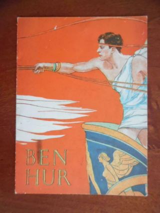 1925 Ben - Hur Mgm Silent Movie Herald Ramon Novarro Antique Vg