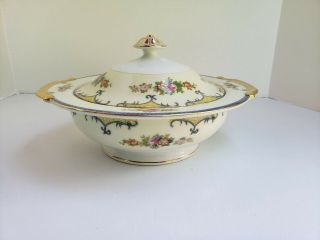 Meito Covered Vegetable Dish - Vintage China Hand Painted In Japan