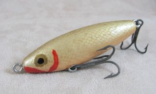 Old Jim Pfeffer Lure,  Florida,  Name Stamped: Gold Scale Paint,  Vg