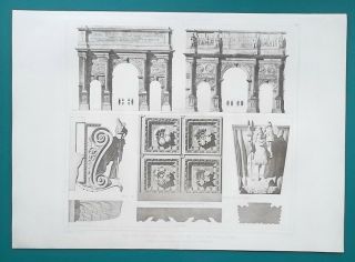 Rome Arch Of Severus & Constantine Italy - 1905 Espouy Heliogravure Print
