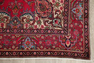 Traditional Floral Old Rug Hand - Knotted Wool Oriental Living Room Carpet 10 x 13 4