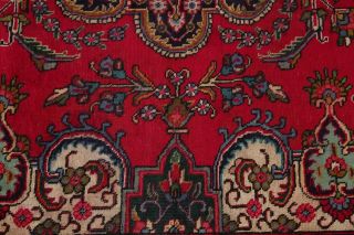Traditional Floral Old Rug Hand - Knotted Wool Oriental Living Room Carpet 10 x 13 7