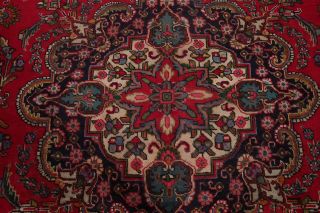 Traditional Floral Old Rug Hand - Knotted Wool Oriental Living Room Carpet 10 x 13 8