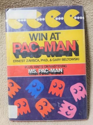 Vintage 1982 Win At Pac - Man Book Ernest Zavisca & Gary Beltowski Hbdj Ex - Library