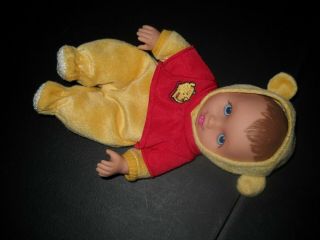 Vintage Disney 1995 Winnie The Pooh 10 " Water Baby Doll By Lauer Toys,  Inc.