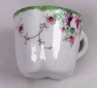 Vintage/Antique Hand Painted Pink/Purple Floral Porcelain Tea Cup & Saucer 4