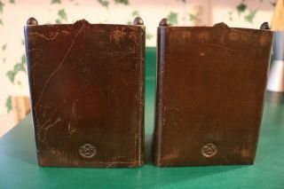 Antique 1920 ' s Bradley and Hubbard Longfellow Bookends,  Cast Iron Bookends 3