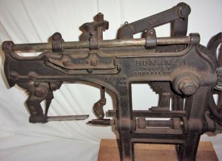 Late 1800 ' s? Vintage/Antique BONANZA Cast Iron Industrial APPLE PEELER GOODELL & 2