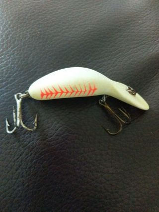 Vintage Tough Color Heddon Tadpolly Fishing Lure Luminous Glow In The Dark Plug