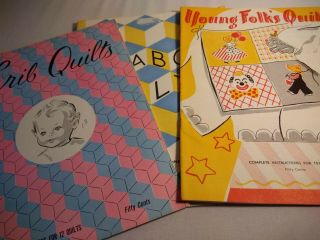 Quilt Pattern Books Antique Collectable 1930 / 1940 Children / Babies 3 Books