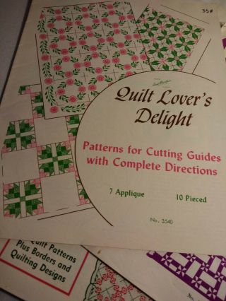 Quilt pattern books Antique Collectable 1930 / 1940 4 books by Aunt Martha ' s 5