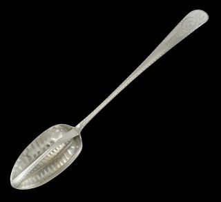 Antique 1784 Irish Sterling Silver Bishop/pop Mitre Hat Strainer Serving Spoon